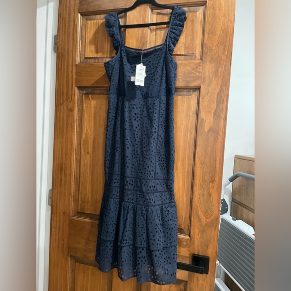 Banana Republic Dresses & Skirts - 🆕 Banana Republic Elegant Navy Eyelet Dress